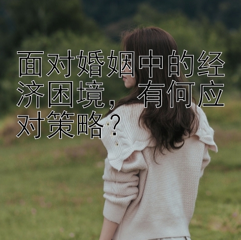 面对婚姻中的经济困境，有何应对策略？