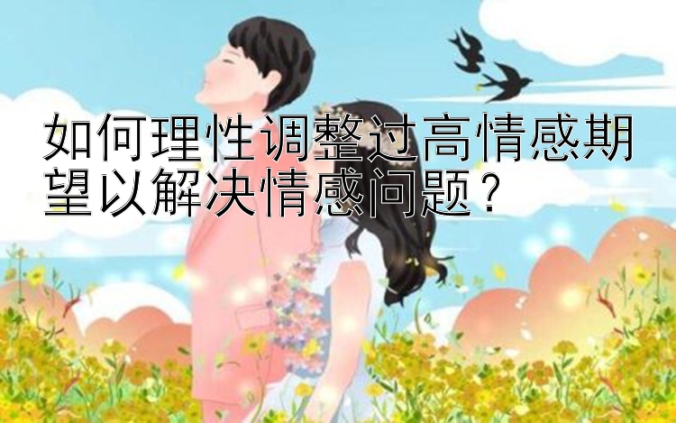 如何理性调整过高情感期望以解决情感问题？